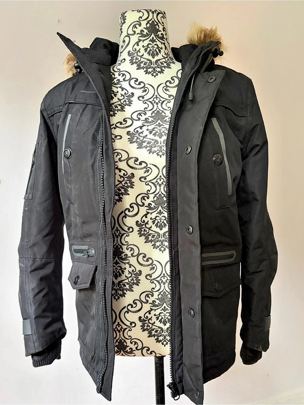 Point Zero PZ.D Youth Black Hooded Performance Jacket Like New Size M - Picture 2 of 10